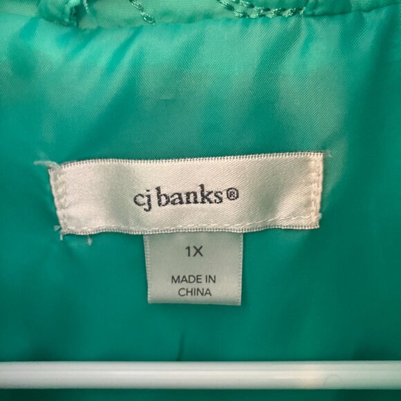 Christopher & Banks Quilted Lightweight Puffer Vest Kelly Green Size 1X EUC. - Picture 6 of 11